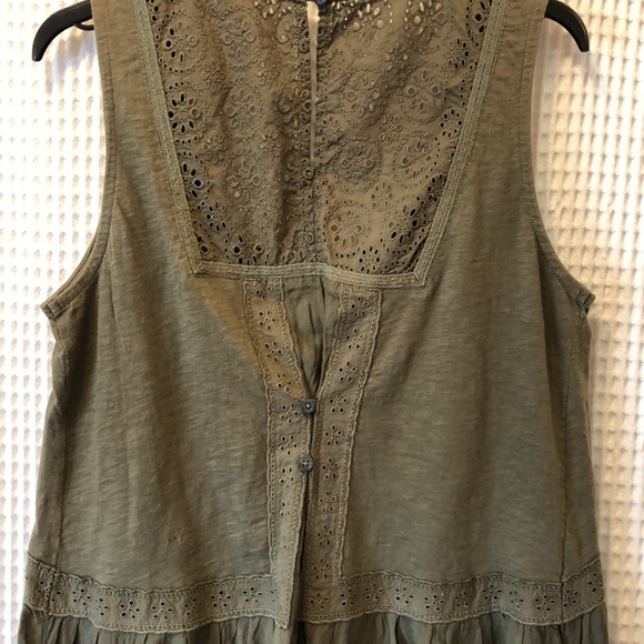 Anthro Meadow Rue Lace-Trimmed Top - Picture 6 of 6